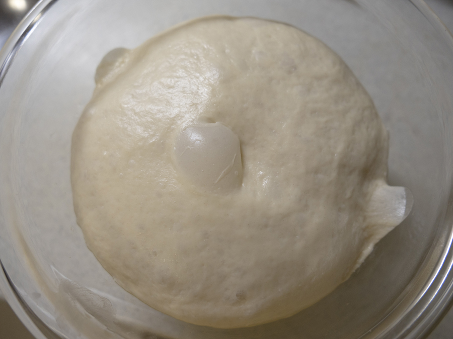 letting the bread dough rise